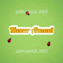 naseer ahmad in Ladybugs style - 3D name wallpaper