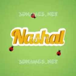 nashal in Ladybugs style - 3D name wallpaper