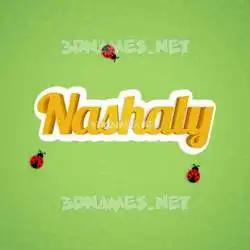 nashaly in Ladybugs style - 3D name wallpaper