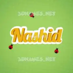 nashid in Ladybugs style - 3D name wallpaper