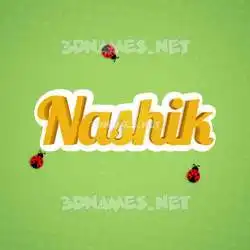nashik in Ladybugs style - 3D name wallpaper