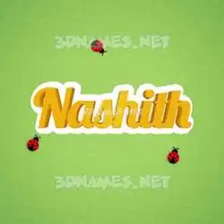 nashith in Ladybugs style - 3D name wallpaper