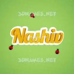 nashiv in Ladybugs style - 3D name wallpaper