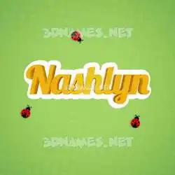 nashlyn in Ladybugs style - 3D name wallpaper