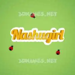 nashugirl in Ladybugs style - 3D name wallpaper