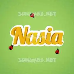 nasia in Ladybugs style - 3D name wallpaper