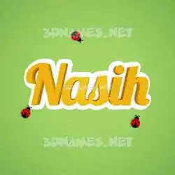 nasih in Ladybugs style - 3D name wallpaper