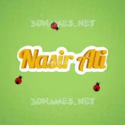 nasir ali in Ladybugs style - 3D name wallpaper