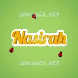 nasirah in Ladybugs style - 3D name wallpaper