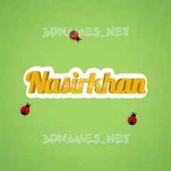 nasirkhan in Ladybugs style - 3D name wallpaper