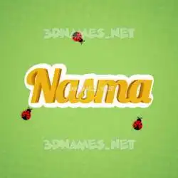 nasma in Ladybugs style - 3D name wallpaper