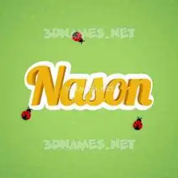 nason in Ladybugs style - 3D name wallpaper