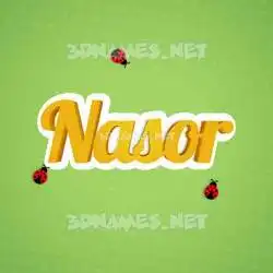 nasor in Ladybugs style - 3D name wallpaper