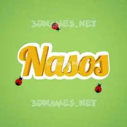 nasos in Ladybugs style - 3D name wallpaper