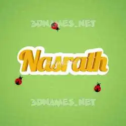 nasrath in Ladybugs style - 3D name wallpaper