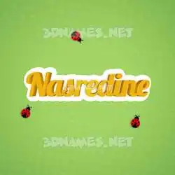 nasredine in Ladybugs style - 3D name wallpaper