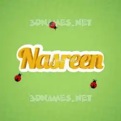 nasreen in Ladybugs style - 3D name wallpaper