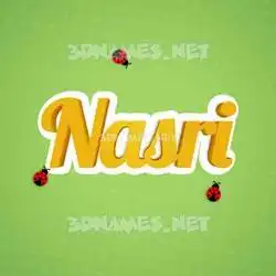 nasri in Ladybugs style - 3D name wallpaper