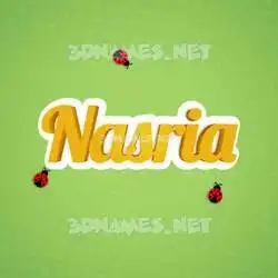 nasria in Ladybugs style - 3D name wallpaper