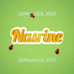 nasrine in Ladybugs style - 3D name wallpaper