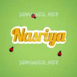 nasriya in Ladybugs style - 3D name wallpaper