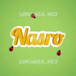 nasro in Ladybugs style - 3D name wallpaper