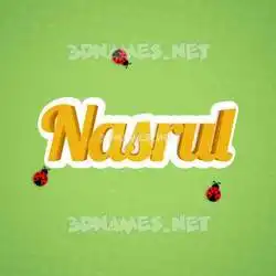 nasrul in Ladybugs style - 3D name wallpaper