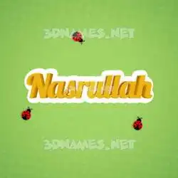 nasrullah in Ladybugs style - 3D name wallpaper
