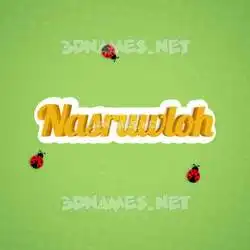 nasruwloh in Ladybugs style - 3D name wallpaper