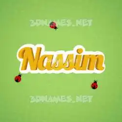 nassim in Ladybugs style - 3D name wallpaper