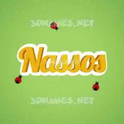 nassos in Ladybugs style - 3D name wallpaper