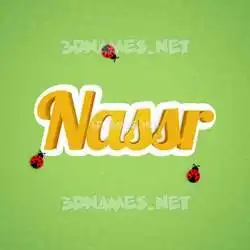 nassr in Ladybugs style - 3D name wallpaper