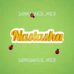 nastasha in Ladybugs style - 3D name wallpaper