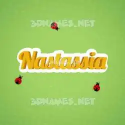 nastassia in Ladybugs style - 3D name wallpaper