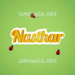 nasthar in Ladybugs style - 3D name wallpaper