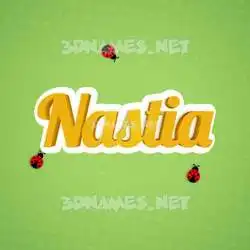 nastia in Ladybugs style - 3D name wallpaper