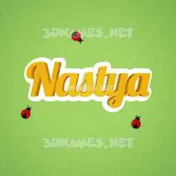 nastya in Ladybugs style - 3D name wallpaper