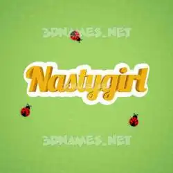 nastygirl in Ladybugs style - 3D name wallpaper