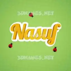nasuf in Ladybugs style - 3D name wallpaper