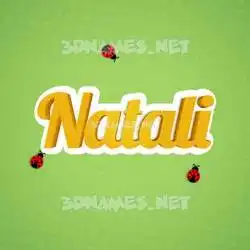 natali in Ladybugs style - 3D name wallpaper