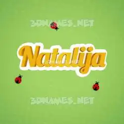 natalija in Ladybugs style - 3D name wallpaper