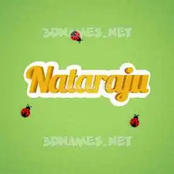 nataraju in Ladybugs style - 3D name wallpaper