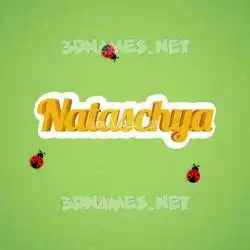 nataschya in Ladybugs style - 3D name wallpaper