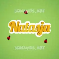 natasja in Ladybugs style - 3D name wallpaper