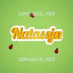 natassja in Ladybugs style - 3D name wallpaper
