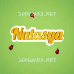 natasya in Ladybugs style - 3D name wallpaper