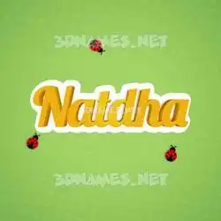 natdha in Ladybugs style - 3D name wallpaper