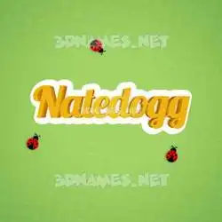 natedogg in Ladybugs style - 3D name wallpaper