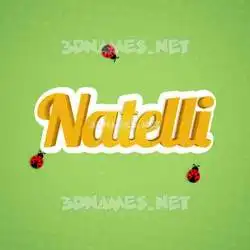 natelli in Ladybugs style - 3D name wallpaper