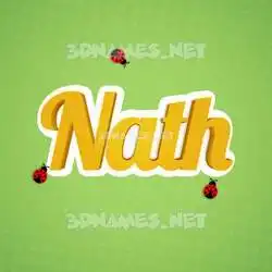 nath in Ladybugs style - 3D name wallpaper